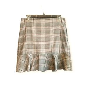 LOFT plaid mini skirt